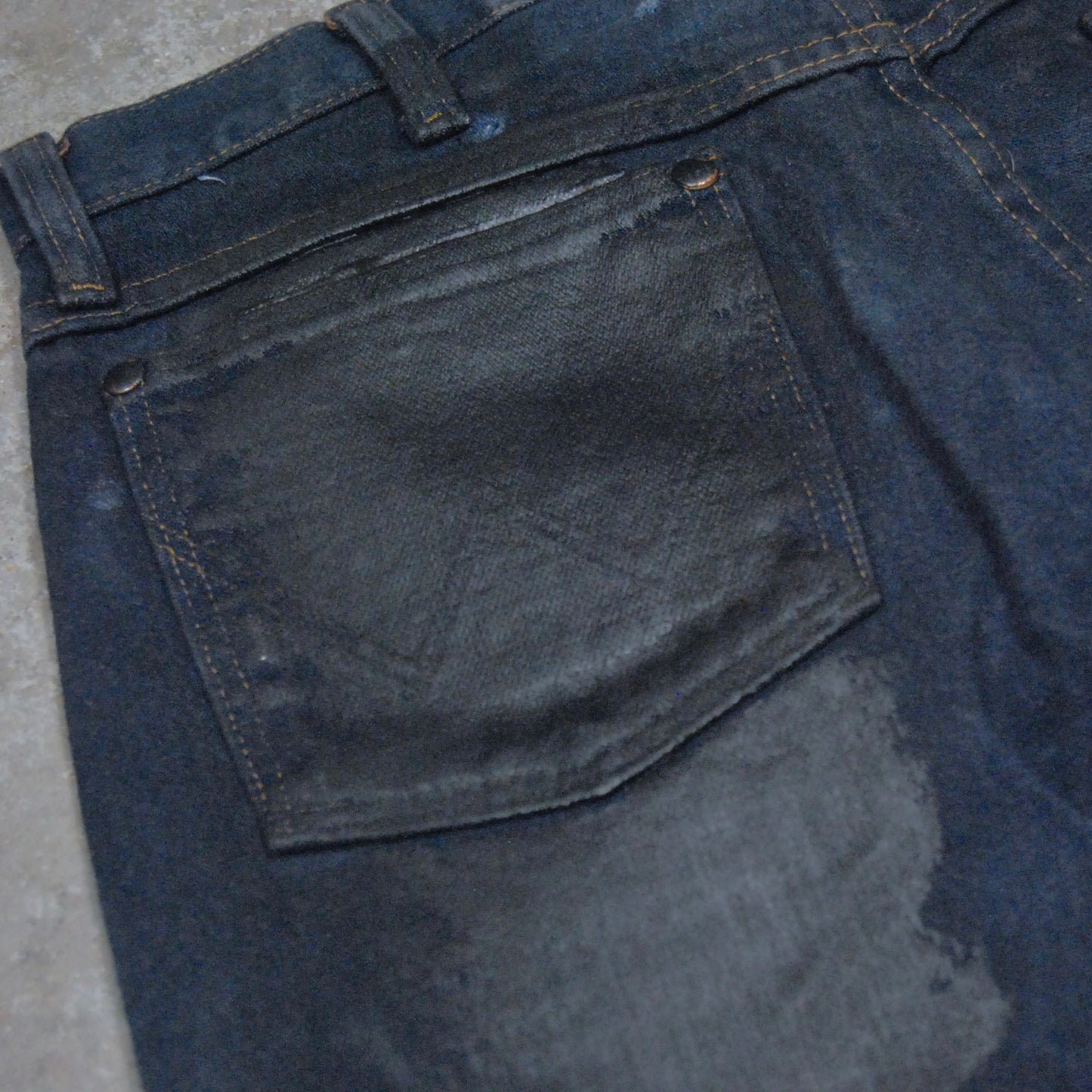 .- -.. -- .. ... ... .. -- -. (ADMISSION) #1 Overdyed Painted Denim