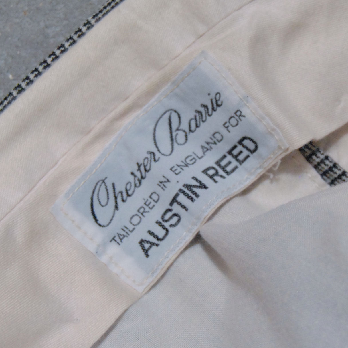 British 1970s Belted Windowpane Trousers By Austin Reed & Chester Barrie