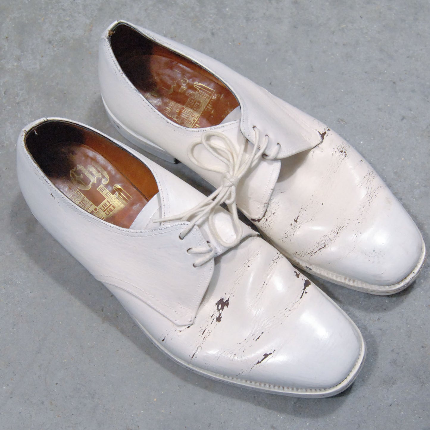 Hand Painted 1940s Oxford Shoes UK8.5