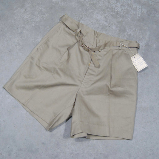 European NOS 1940s Khaki Drill Cotton Shorts